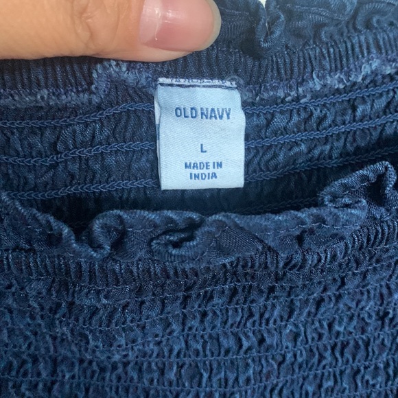 Chambray Denim Puff Sleeve Top - Picture 2 of 4